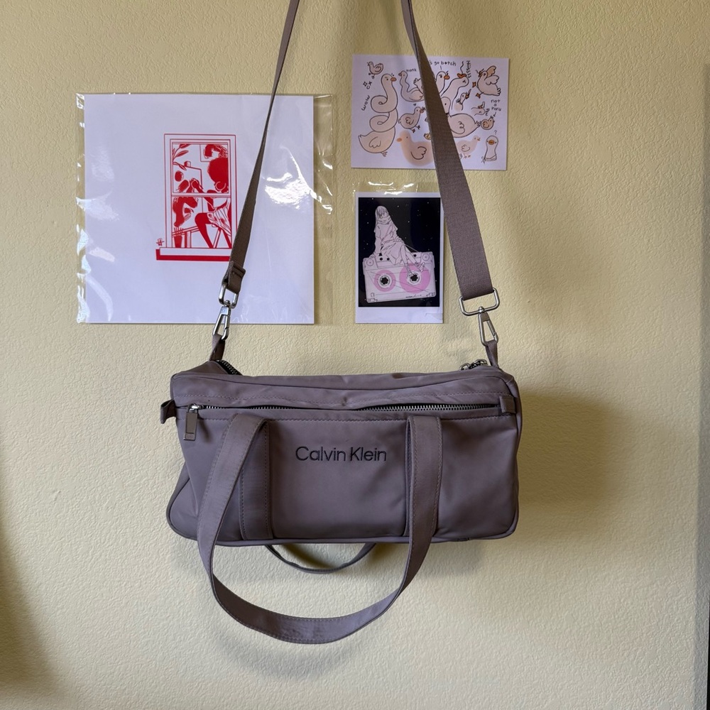 Calvin Klein Taupe Crossbody Bag